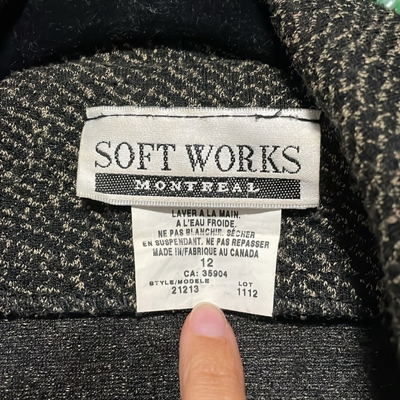 Vintage-Styled Soft Works Montreal Blazer Coat/Jacket Size 12 - Picture 3 of 4